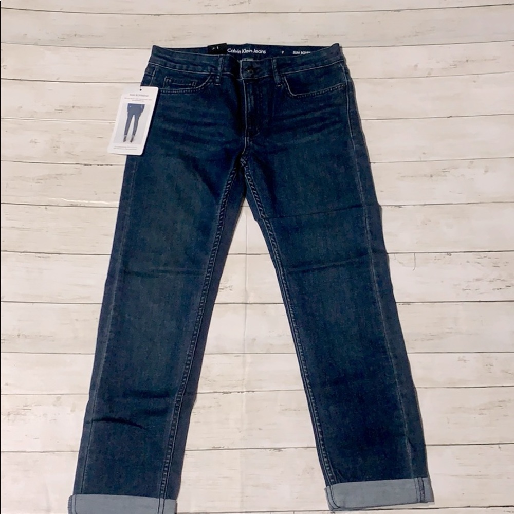 NWT Calvin Klein slim boyfriend inkwell Jeans Sz 2 - Picture 4 of 7